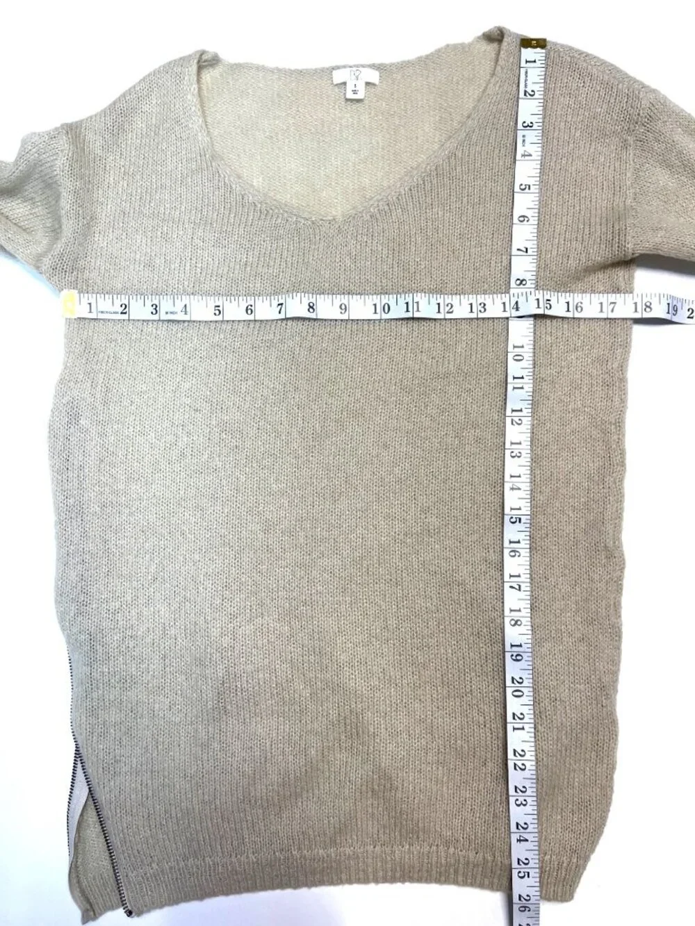 B.P Nordstrom Side Zip Beige Sweater Light Tunic Sweater Size S